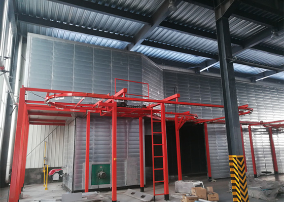 Professional Steel Substrate Automatic Powder Coating Machine With 2 Reciprocator