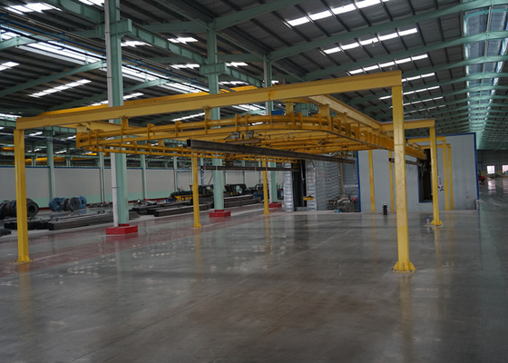 Free Conveyor Automatic Powder Coating Plant line For Aluminium Profile