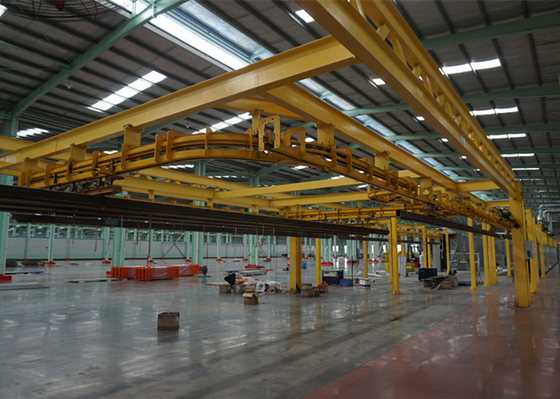 Free Conveyor Automatic Powder Coating Plant line For Aluminium Profile