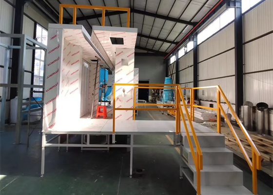 Steel Substrate Powder Coating Spray Booth Small Footprint Long Service Life
