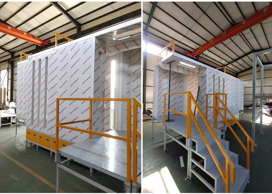 Steel Substrate Powder Coating Spray Booth Small Footprint Long Service Life