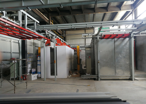 Industrial PLC Powder Coating Machine Oven For Compact Electrostatic Spraying Line