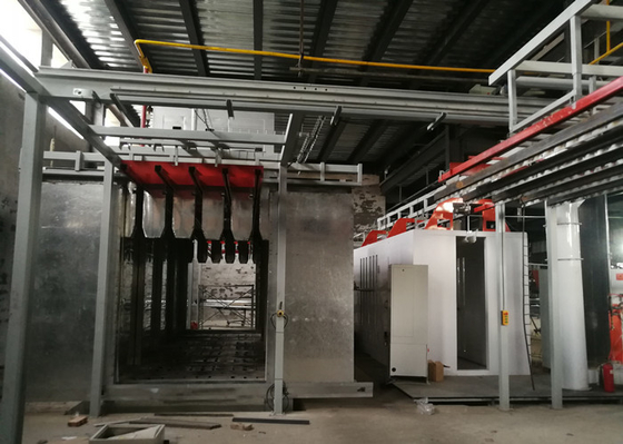 Industrial PLC Powder Coating Machine Oven For Compact Electrostatic Spraying Line