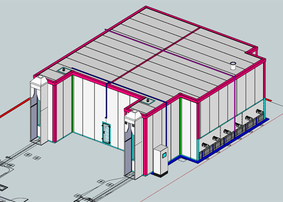 High efficiency Gas Powder Coating Curing Oven For Powder Coating Line